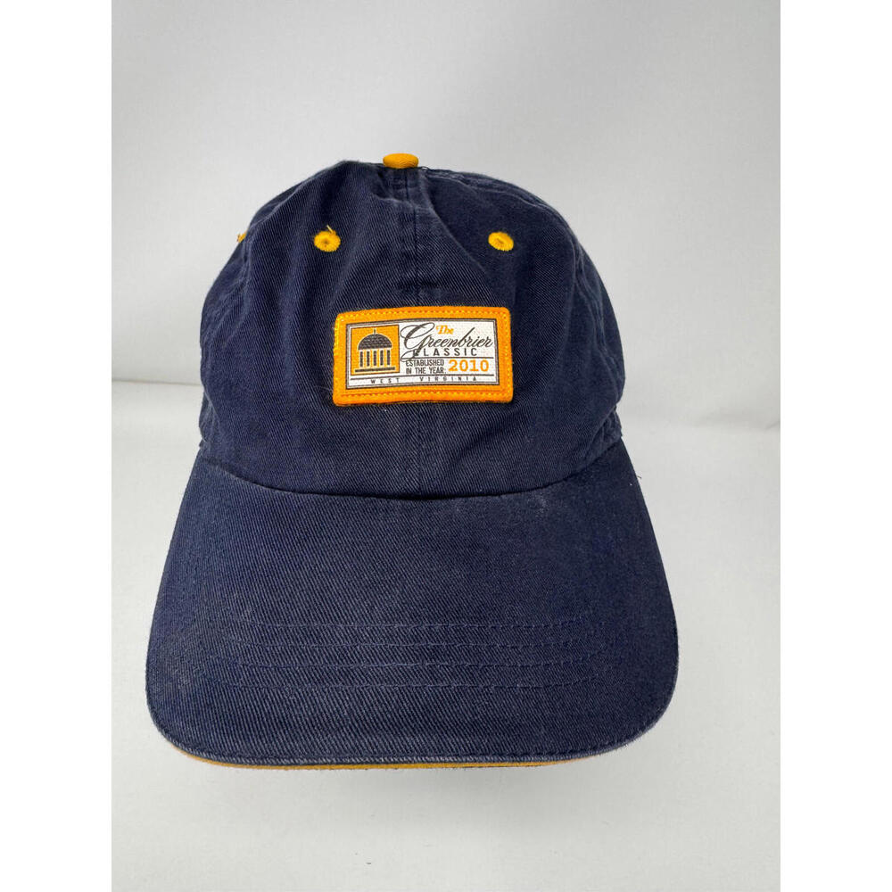 The Greenbrier Classic 2010 Blue and Gold Hat Ahead Golf PGA Tour RARE Fast Ship